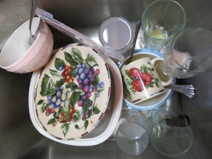 Today, I'm thankful for a sink full of dirty dishes.