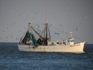 The zoom lens provided a very detailed view of the shrimp boat.